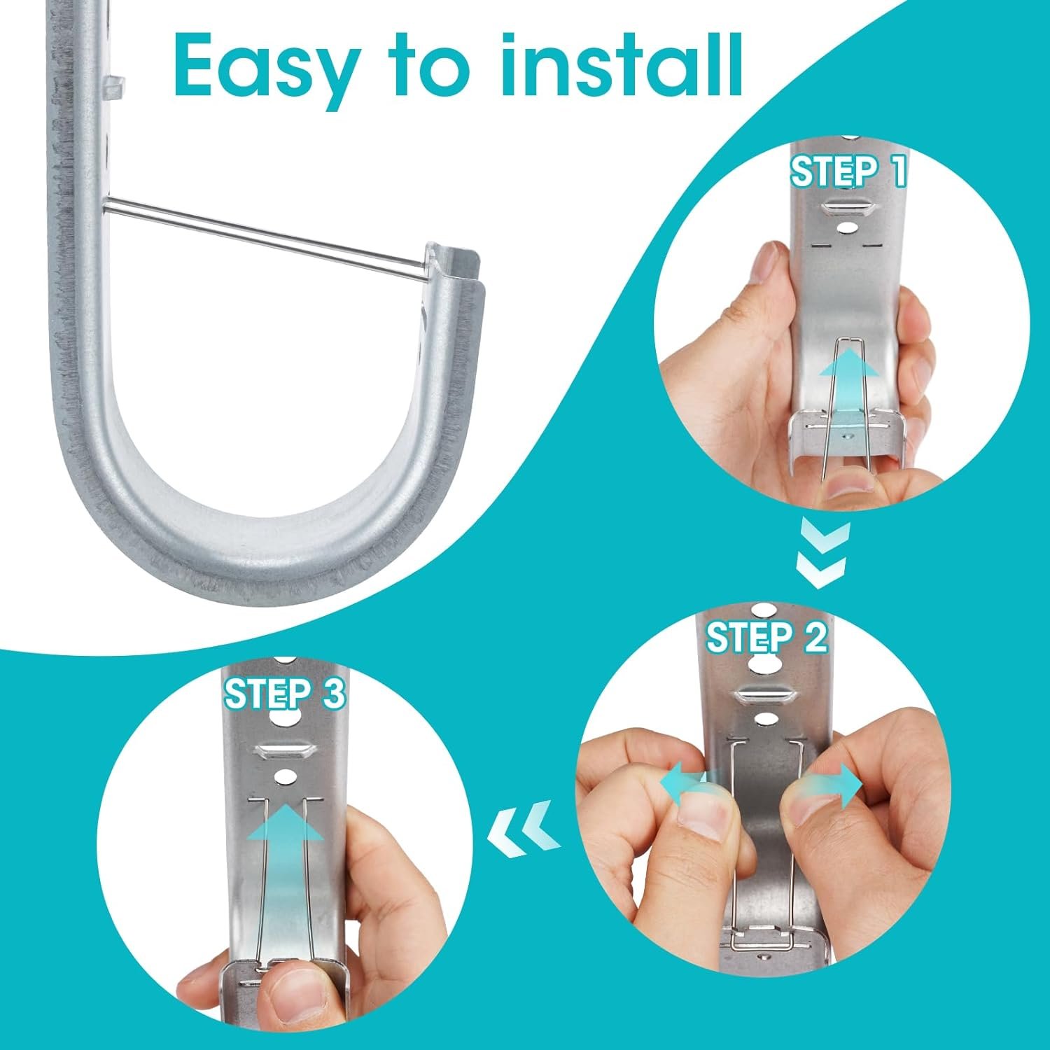 48 Pack 2" Cable J-Hooks - Image 3