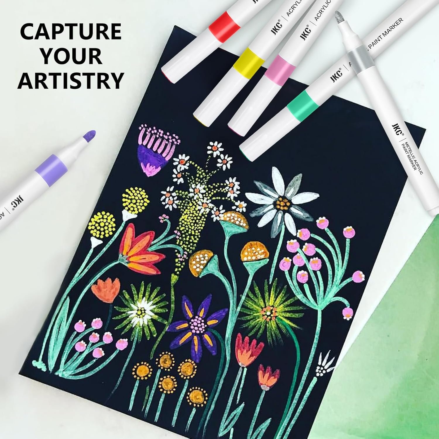 48-Color Acrylic Paint Markers Set - Image 3
